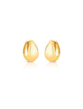 Brinco Argola Gota Lisa Banho Ouro 18k