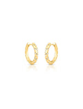 Brinco Argola Cravejada Trançada Banho Ouro 18k