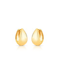 Brinco Argola Gota Lisa Banho Ouro 18k