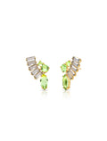 Brinco Ear Cuff Geométrico Banho Ouro 18k Cristal