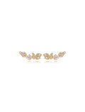 Brinco Ear Cuff Borboleta Cravejada Delicado Banho Ouro 18K Zircônia