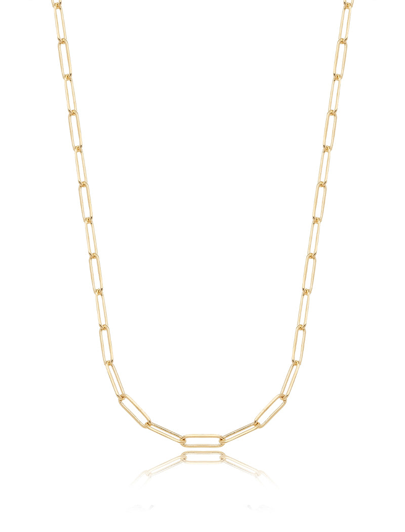 Colar Choker Elos Cartier Liso Banho Ouro 18k