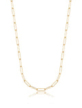 Colar Choker Elos Cartier Liso Banho Ouro 18k