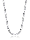 Colar Choker Elos Groumet Duplo Banho Ródio