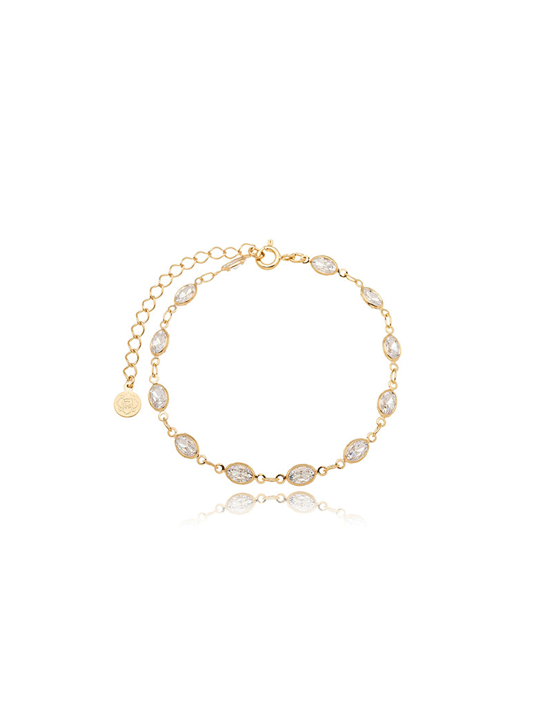 Pulseira Pontos de Luz Banho Ouro 18K
