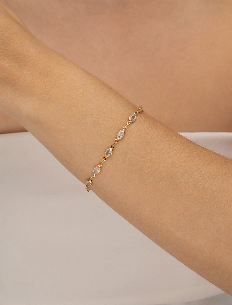 Pulseira Pontos de Luz Banho Ouro 18K