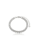 Pulseira Riviera Redonda Banho Ródio Zircônia
