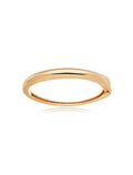 Pulseira Bracelete Liso Abaulado Banho Dourado