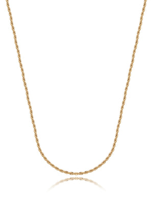 Colar Cordão Baiano Banho Ouro 18K 2 mm