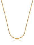 Colar Cordão Baiano 2 mm Banho Ouro 18K