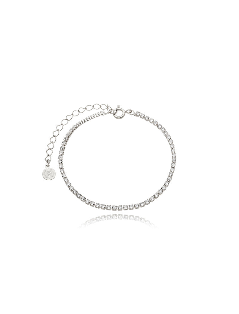 Pulseira Riviera 2mm Banho Ródio