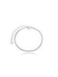 Pulseira Riviera 2mm Banho Ródio