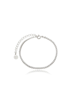 Pulseira Riviera 2mm Banho Ródio