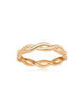 Pulseira Bracelete Liso Trançado Banho Ouro 18k