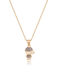 Colar Filhos Menino Cravejado Banho Ouro 18k