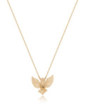 Colar Espírito Santo Vazado Liso Banho Ouro 18k