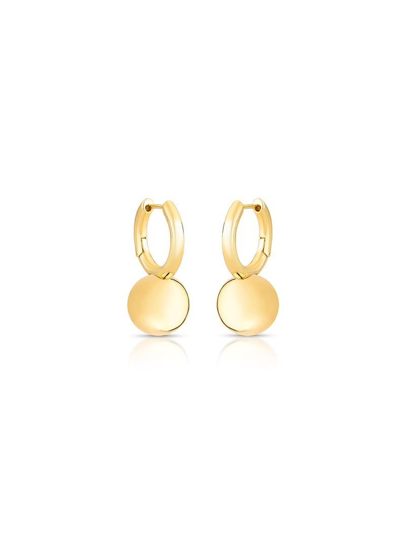 Brinco Base Argola Lisa Banho Ouro 18K