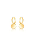 Brinco Base Argola Lisa Banho Ouro 18K