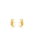 Brinco Argola Gota Banho Ouro 18k Cristal