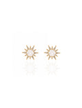 Brinco Estrela Cravejada Banho Ouro 18k Cristal Zircônias