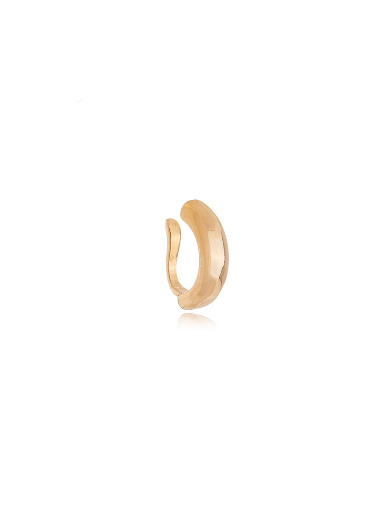 Brinco Piercing Fake Liso Banho Ouro 18k
