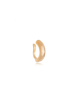 Brinco Piercing Fake Liso Banho Ouro 18k