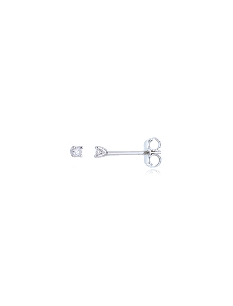 Brinco Ponto De Luz 2MM Prata 925 Moissanite