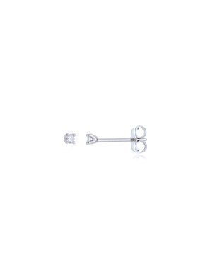 Brinco Ponto De Luz 2MM Prata 925 Moissanite