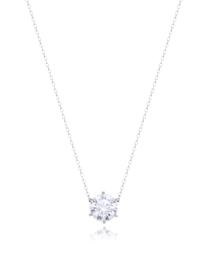 Colar Ponto De Luz 11MM Prata 925 Moissanite