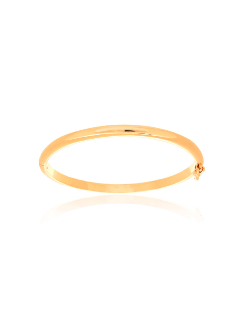 Pulseira Bracelete Fino Liso Banho Dourado