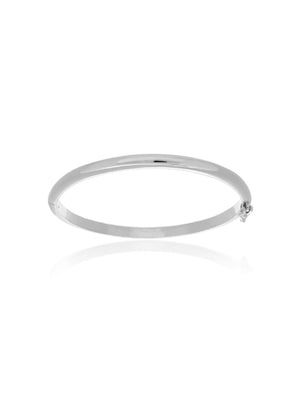 Pulseira Bracelete Fino Liso Banho Prateado