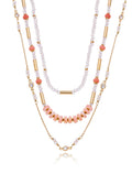 Colar Trio Sunset Banho Ouro 18k Cristal Jade