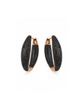 Brinco Argola Click Cravejado Banho Ouro 18K Zircônia