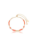 Pulseira Sunset Ajustável Banho Ouro 18k Jade Cristais