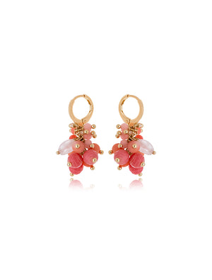 Brinco Sunset Argola Cacho Banho Ouro 18k Jade