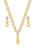 Conjunto Anne Gota Cravejado Banho Dourado Cristal Zircônia