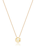 Colar Ponto de Luz 10mm Banho Ouro 18K Cristal