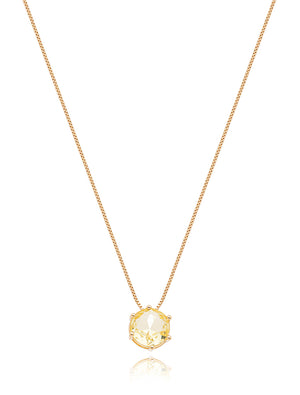 Colar Ponto de Luz 10mm Banho Ouro 18K Cristal