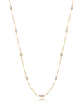Colar Choker Navetes Banho Ouro Rosê 18k Zircônias
