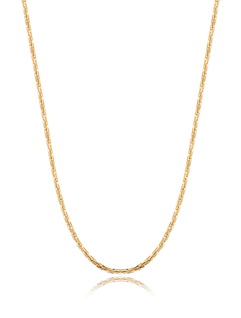 Colar Choker Torcida Lisa Banho Ouro 18k