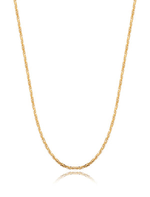 Colar Choker Torcida Lisa Banho Ouro 18k
