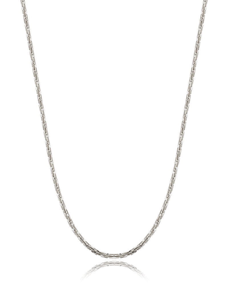 Colar Choker Torcida Lisa Banho Ródio