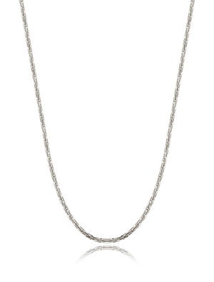 Colar Choker Torcida Lisa Banho Ródio