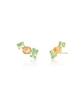 Brinco Ear Cuff Retangular Banho Ouro 18k Cristais