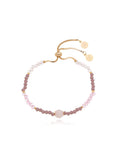 Pulseira Infantil Ajustável Banho Ouro 18k Cristal