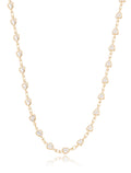 Colar Choker Delicado Corações Banho Ouro 18k Cristal
