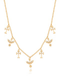Colar Pingente Espírito Santo Cravejado Cruz Banho Ouro 18k Zircônia
