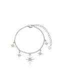 Pulseira Estrelas Cravejadas Banho Ródio Zircônias
