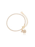 Pulseira Infantil Riviera Trevinho Banho Ouro 18k Zircônias