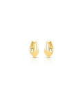 Brinco Argolinha Gota Liso Banho Ouro 18k